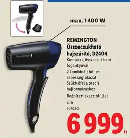 Lidl Remington összecsukható hajszárító ajánlat