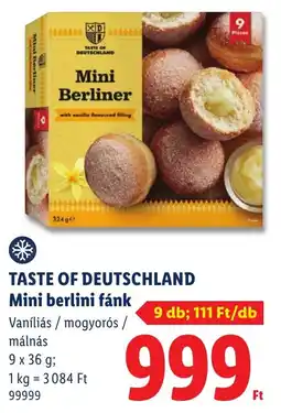 Lidl Taste of deutschland mini berlini fánk ajánlat