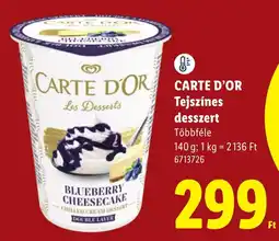 Lidl Carte d'or tejszines desszert ajánlat