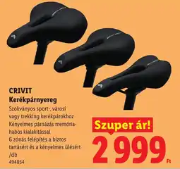 Lidl Crivit kerékpárnyereg ajánlat