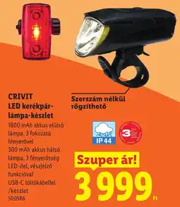 Lidl Crivit led kerékpár-lámpa-készlet ajánlat