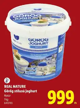 Lidl Real Nature Görög stílusú joghurt ajánlat