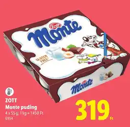 Lidl Zott monte pudding ajánlat