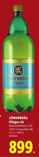 Lidl Löwenbräu világos sör ajánlat
