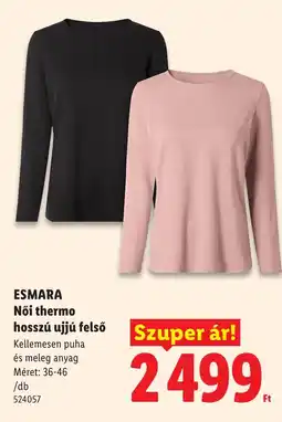 Lidl Esmara női thermo hosszú ujjú felső ajánlat