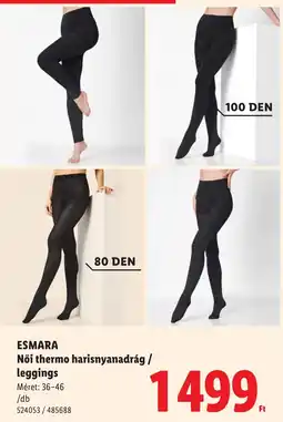 Lidl Esmara női thermo harisnyanadrág / leggings ajánlat