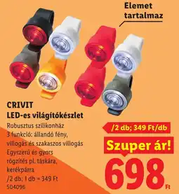Lidl Crivit led-es világítókészlet ajánlat