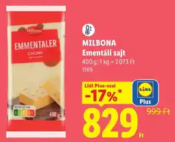 Lidl Milbona emmentáli sajt ajánlat