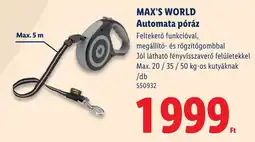 Lidl Max's world automata póráz ajánlat