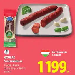 Lidl Gyulai szárazkolbász ajánlat