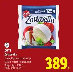 Lidl Zott zottarella ajánlat