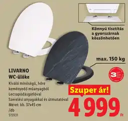 Lidl Livarino wc-ülőke ajánlat