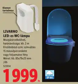 Lidl Livarno led-es wc-lampa ajánlat