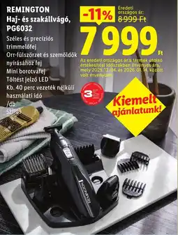 Lidl Remington haj- és szakállvágó pg6032 ajánlat