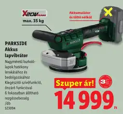 Lidl Parkside akkus lapvibrátor ajánlat