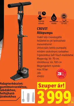 Lidl Crivit állópumpa ajánlat