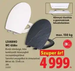 Lidl Livarno WC-ülőke ajánlat