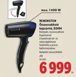 Lidl REMINGTON Összecsukható hajszárító, D2404 ajánlat