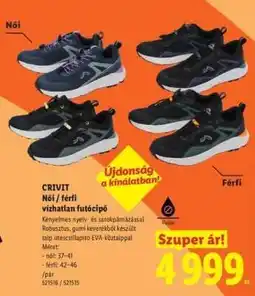Lidl CRIVIT Női / férfi vízhatlan futócipő ajánlat