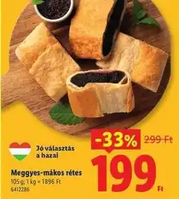 Lidl Meggyes-mákos rétes ajánlat