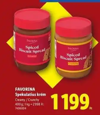 FAVORINA Spekulatius krém