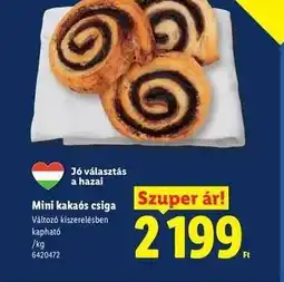 Lidl Mini kakaós csiga ajánlat