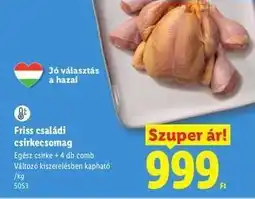 Lidl Friss családi csirkecsomag ajánlat