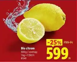 Lidl Bio citrom ajánlat
