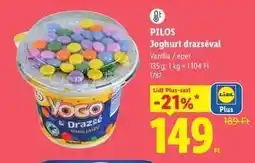 Lidl PILOS Joghurt drazséval ajánlat