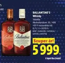 Lidl Ballantine's Whisky ajánlat
