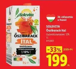 Lidl Solevita Őszibarack ital ajánlat