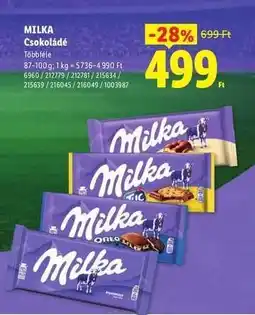 Lidl MILKA Csokoládé ajánlat