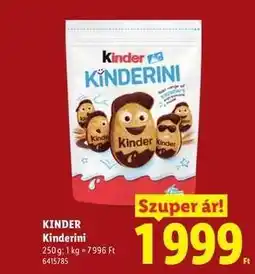 Lidl Kinder Kinderini ajánlat