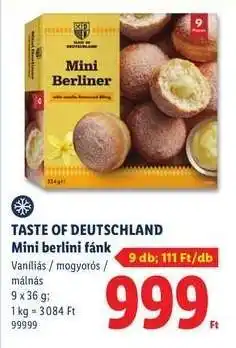 Lidl Mini berlini fánk ajánlat
