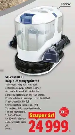 Lidl SILVERCREST Kárpit- és szőnyegtisztító ajánlat