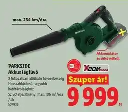 Lidl PARKSIDE Akkus légfúvó ajánlat