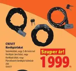 Lidl CRIVIT Kerékpárlakat ajánlat