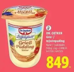 Lidl DR. OETKER Gríz- / tejszínpuding ajánlat