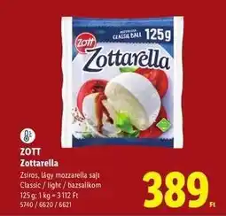 Lidl ZOTT Zottarella ajánlat
