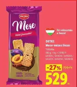 Lidl DETKI Mese mézes linzer ajánlat