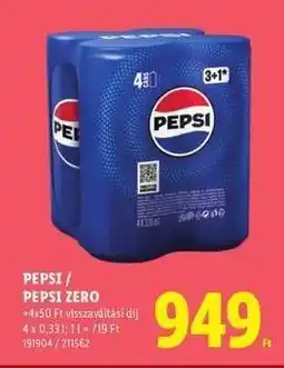 Lidl Pepsi / Pepsi Zero ajánlat