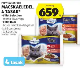 ALDI Prevital cat food macskaeledel, 4 tasak ajánlat