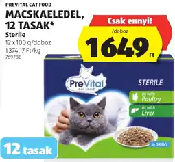 ALDI Prevital cat food macskaeledel, 12 tasak ajánlat