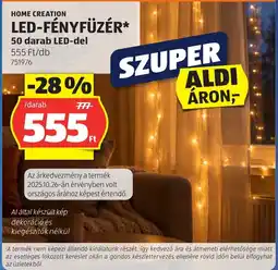ALDI Home Creation led-fényfüzér ajánlat