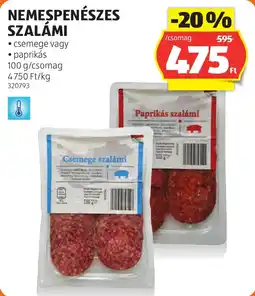 ALDI Nemespenészes szalámi ajánlat