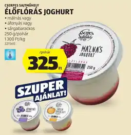ALDI Cserpes sajtmuhely élőflórás joghurt ajánlat