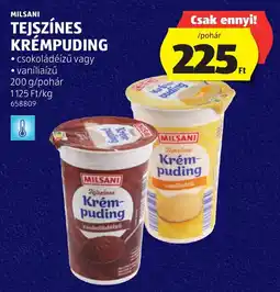 ALDI Milsani tejszines krem-puding ajánlat
