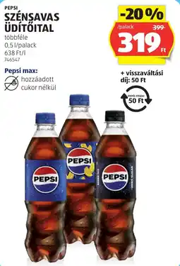 ALDI Pepsi szénsavas üdítőital ajánlat