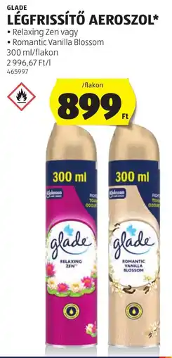ALDI Glade légfrissítő aeroszol ajánlat