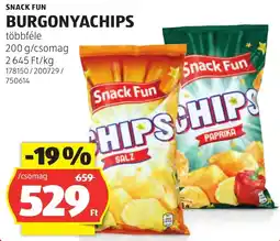 ALDI Snack Fun burgonyachips ajánlat
